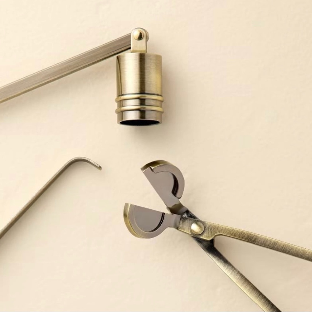 Brass Candle Accessories Kit (Set of 4) - Hearth & Hand with Magnolia - Picture 3 of 5